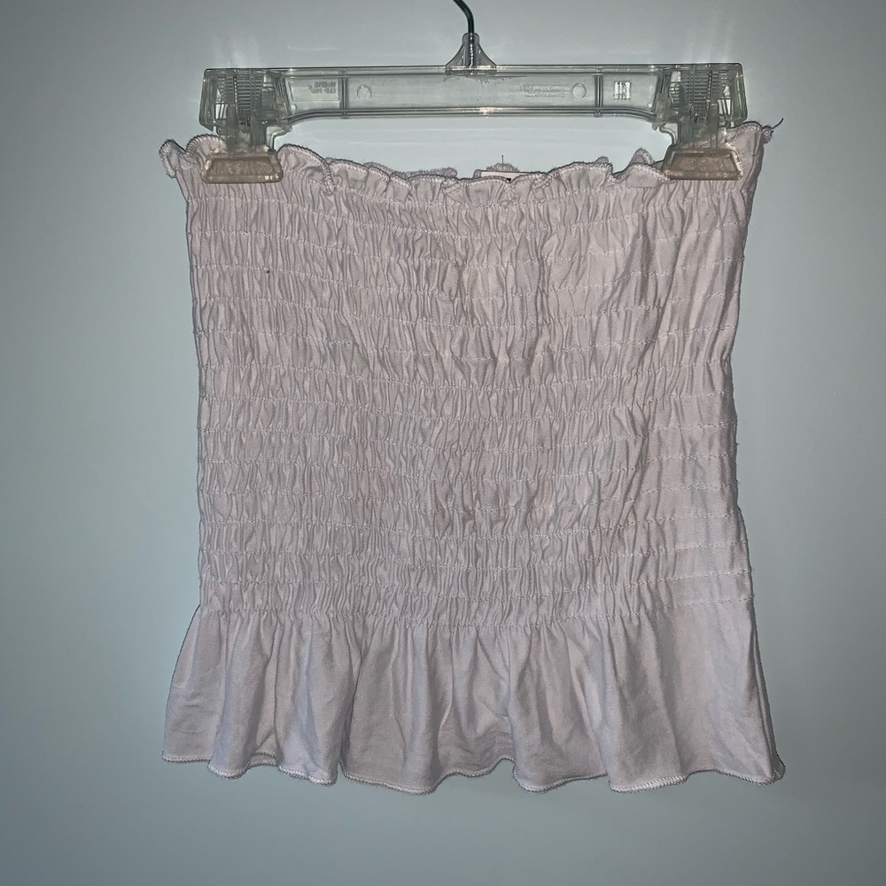 white smocked tube top*NWT